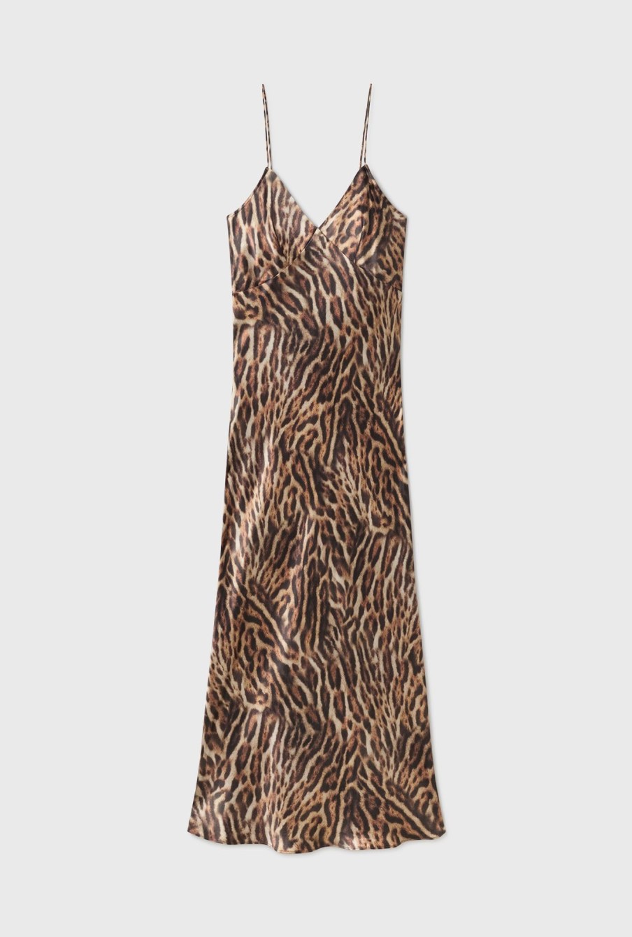 Women Silk Laundry Dresses | Deco Rouleau Dress Leopard