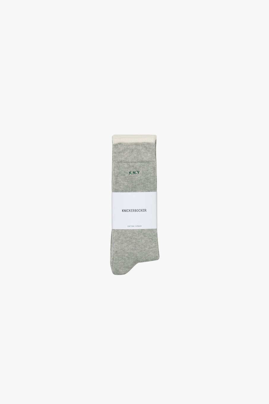 Men Knickerbocker Accessories | 3 Pack Cotton Socks Heather Grey