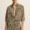 Women MATTEAU Tops | Long Sleeve Silk Shirt Paisley