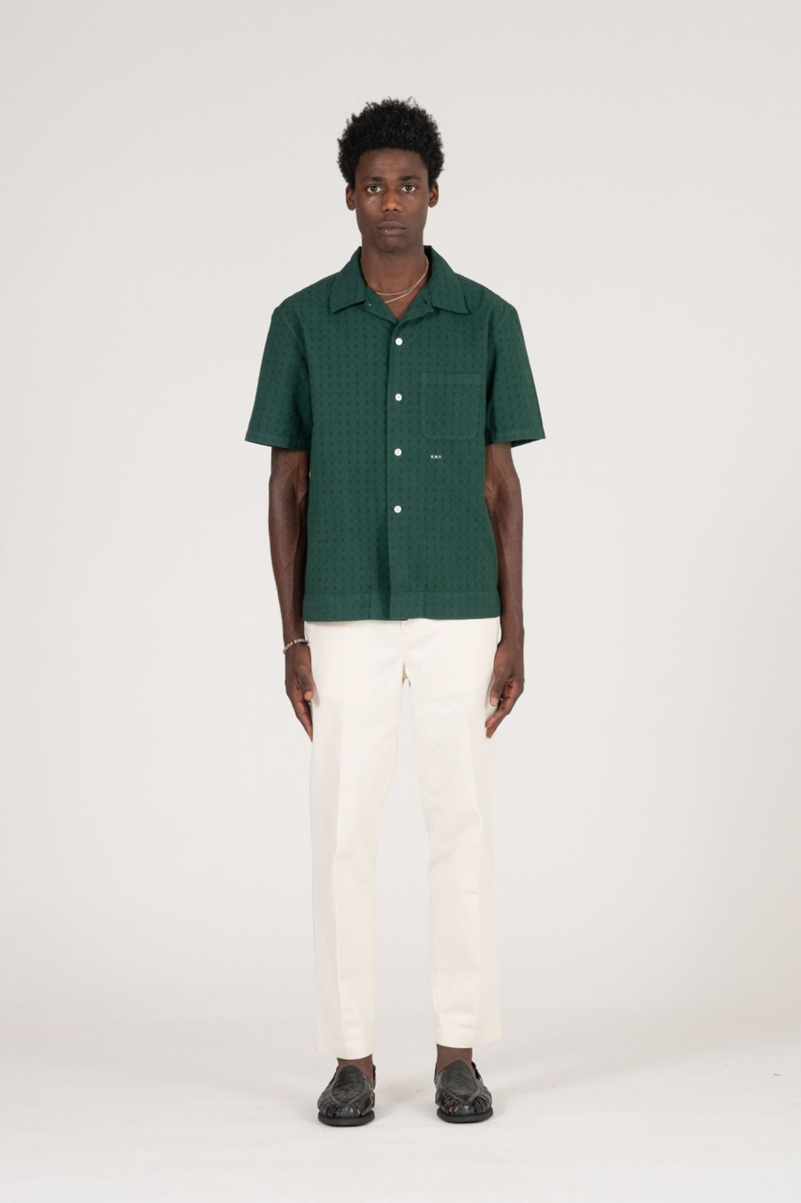 Men Knickerbocker Tops | Check Shirt Green