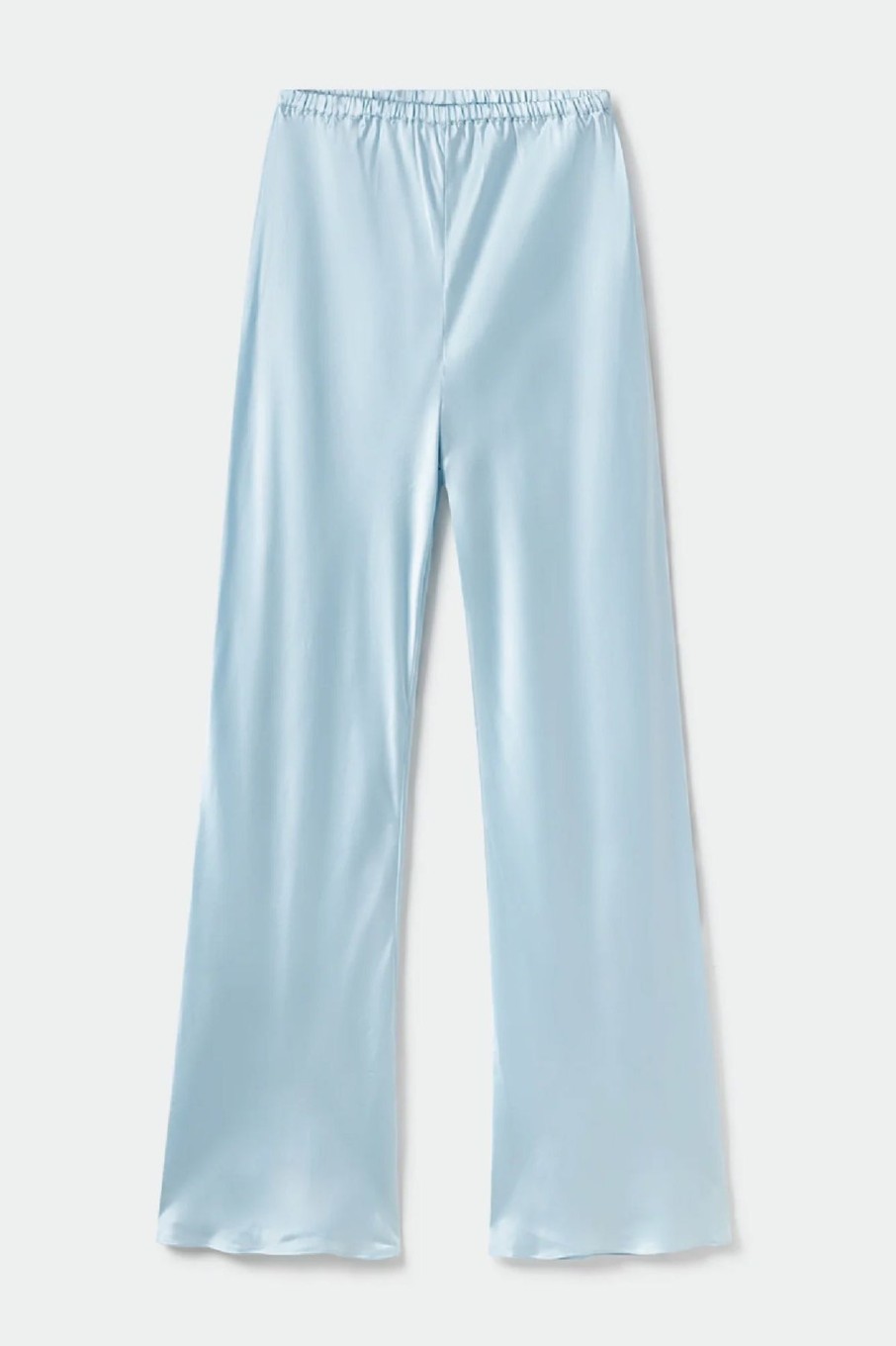 Women Silk Laundry Pants | Bias Cut Pants Sky