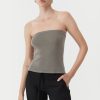 Women St. Agni Tops | 90S Strapless Knit Top - Shadow