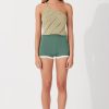 Women Zulu & Zephyr Shorts | Myrtle Contrast Organic Cotton Blend Knit Short