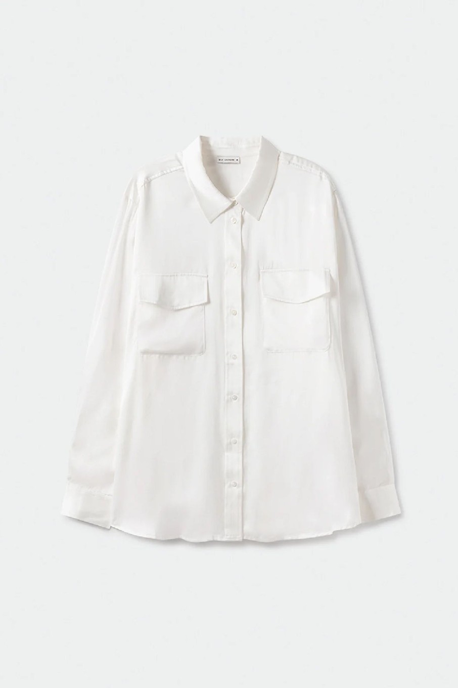 Women Silk Laundry Tops | Boyfriend Shirt White