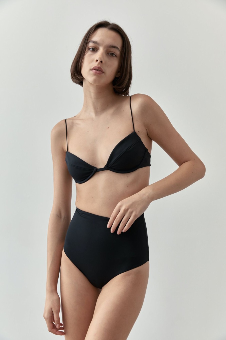 Women Ziah Swim | Fine Strap Almond Top