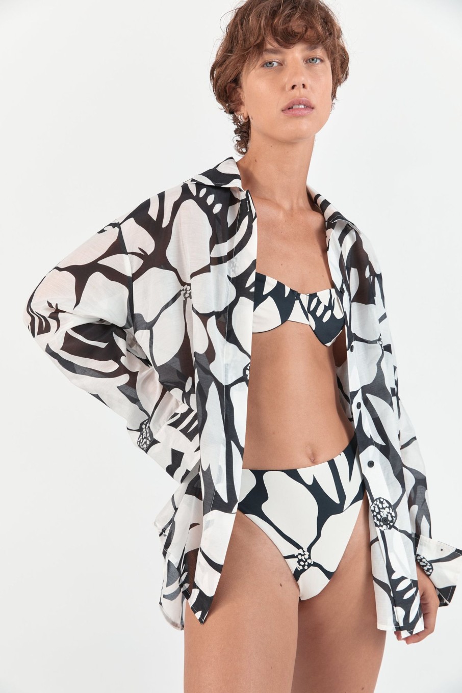 Women Ziah Swim | Cotton Silk Shirt