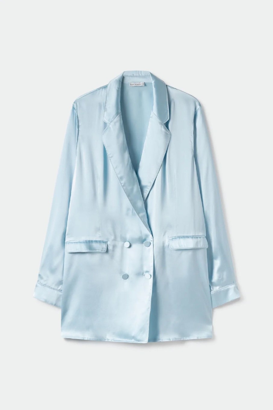 Women Silk Laundry Tops | Relaxed Blazer Sky