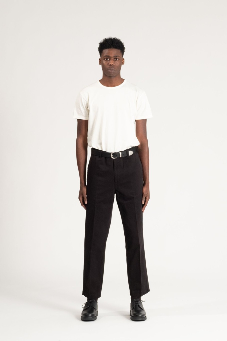 Men Knickerbocker Pants | Twill Flat Front Pant Black