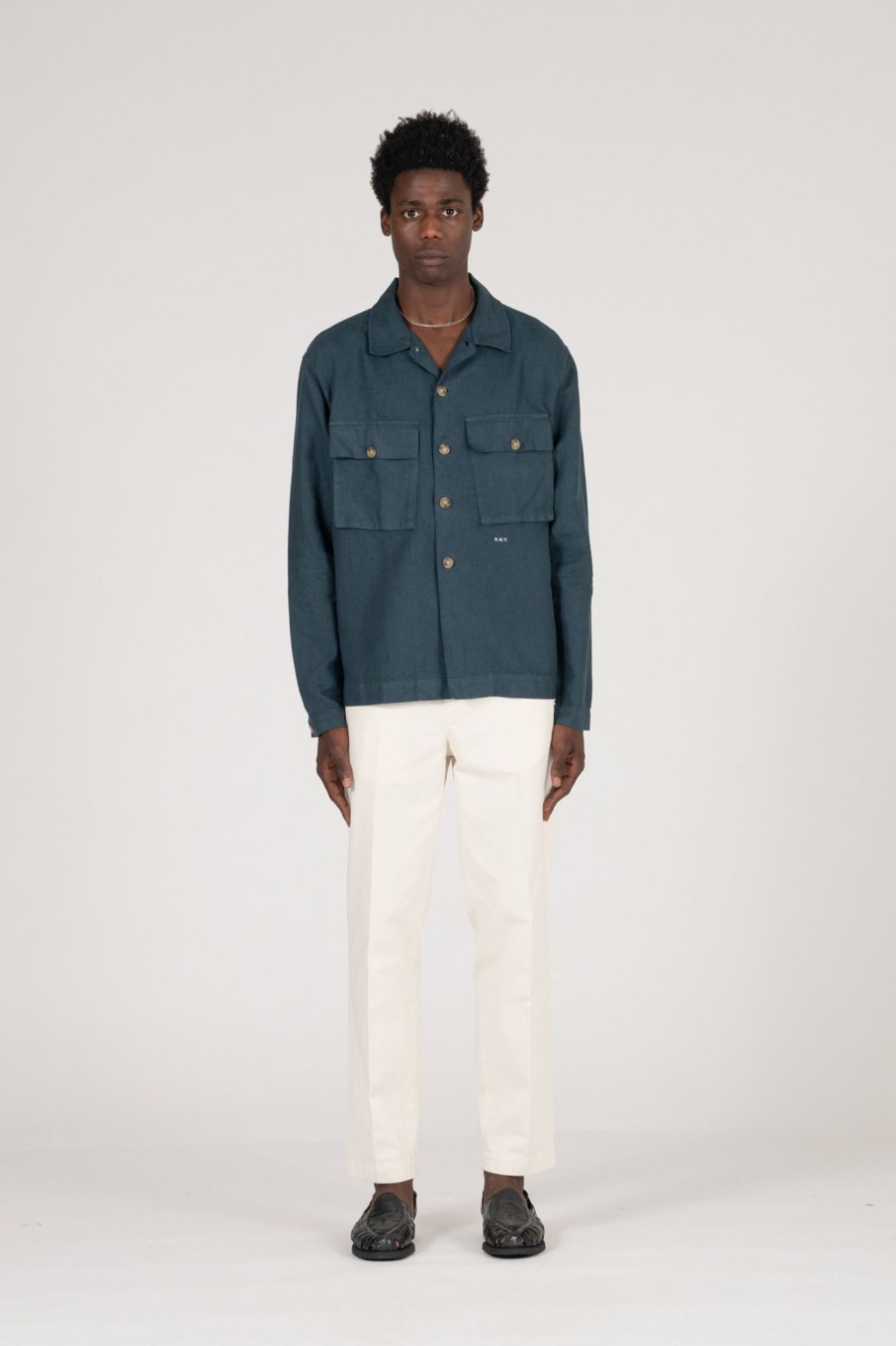 Men Knickerbocker Tops | Pines Shirt Navy