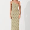 Women Zulu & Zephyr Dresses | Olive Lattice Knit Dress