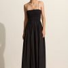 Women MATTEAU Dresses | Shirred Bodice Dress Black