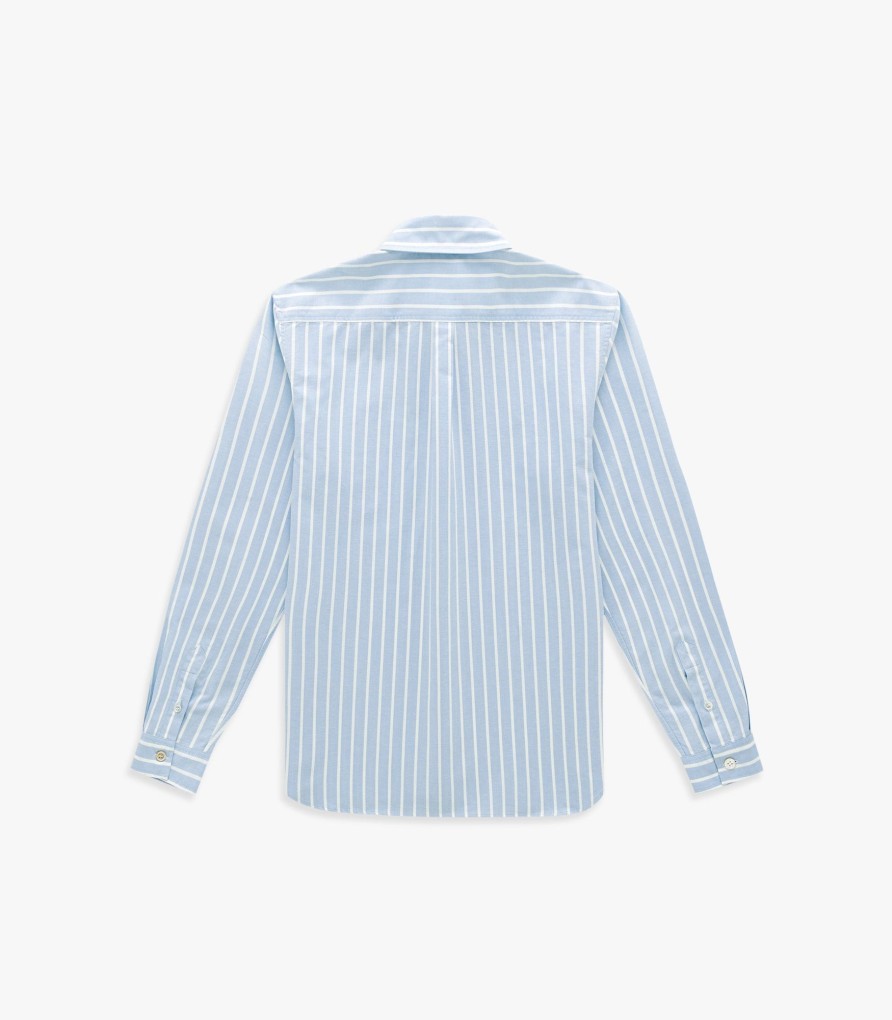 Men Knickerbocker Tops | Beefy Cotton Icon Oxford Blue Stripe