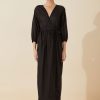 Women Zulu & Zephyr Dresses | Black Organic Cotton Dress