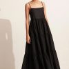 Women MATTEAU Dresses | Tiered Low Back Sundress Black