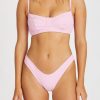 Women Zulu & Zephyr Swim | Sea Pink Ribbed Curve Brief