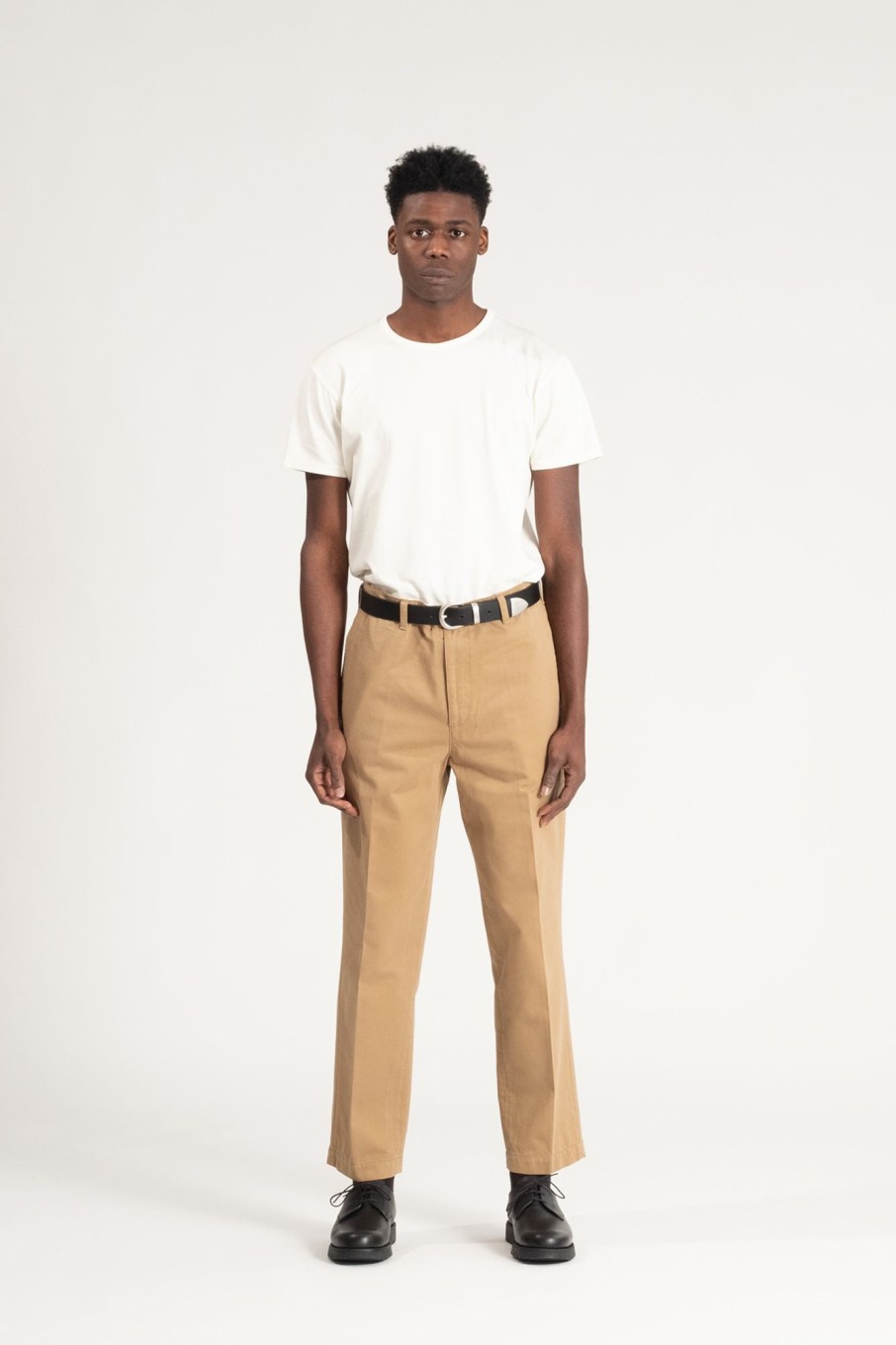 Men Knickerbocker Bottoms | Twill Flat Front Pant Dark Khaki