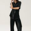 Women Silk Laundry Pants | Bias Cut Pants Black