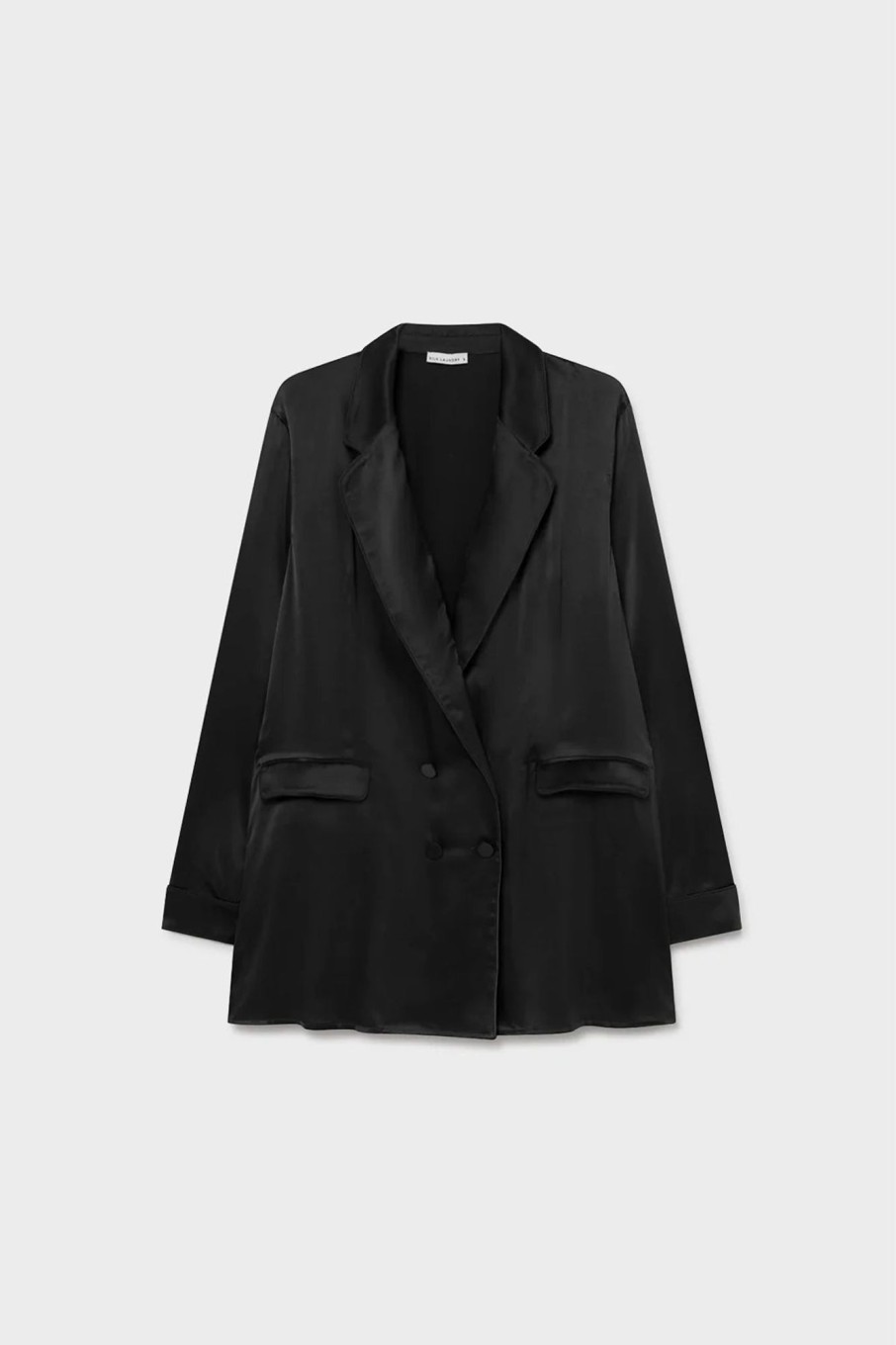 Women Silk Laundry Tops | Relaxed Blazer Black