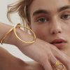 Women Anna Rossi Jewellery | Twisted Curl Wrist Cuff Gold