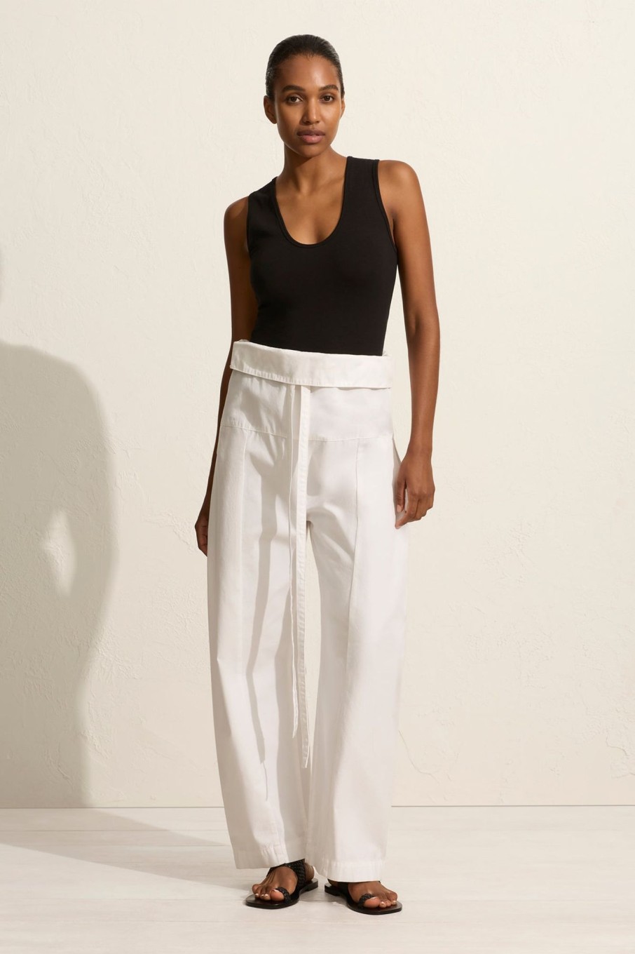 Women MATTEAU Pants | Fisherman Drawcord Pant White