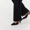 Women St. Agni Shoes | Paris Sling Back Kitten Heel - Black